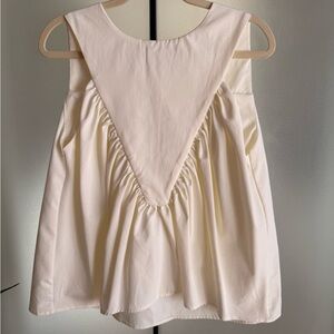 Elegant Cream Sleeveless Top